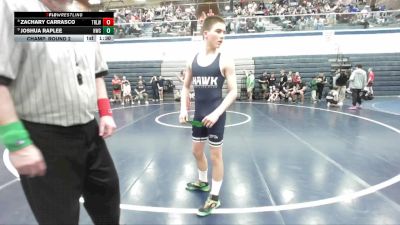132 lbs Champ. Round 2 - Joshua Raplee, Hawk Wrestling Club vs Zachary Carrasco, Team Real Life Wrestling