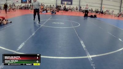 80 lbs Rd# 5- 3:45pm Friday Final Pool - Noah Molina, Terps Xpress vs Braylon Butts, NCWAY National Team