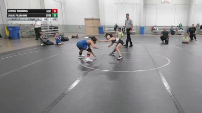 76 lbs Round 6 (8 Team) - Julie Fleming, CTWHALE Blue vs Owen Troung, 84 Athletes