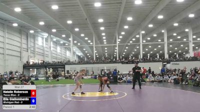 100 lbs Natalie Roberson, Texas Blue vs Ella Giallombardo, Michigan Red