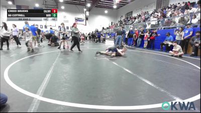 70 lbs Rr Rnd 2 - Creed Bruens, Carl Albert vs MJ Cottrell, Harrah Little League Wrestling