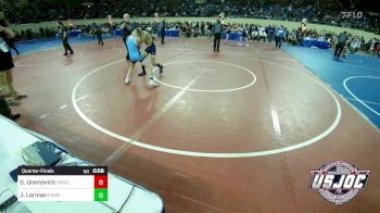 100 lbs Quarterfinal - Jace Larman, Division Bell Wrestling vs Gunner Uremovich, Spring Klein Wrestling Club