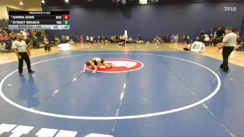 100 lbs Semifinal - Sarina Gunn, Woodbridge Senior vs Sydney Branch, Prince George