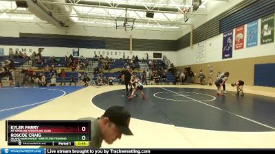 92 lbs Semifinal - Roscoe Craig, Inland Northwest Wrestling Training Center vs Kyler Parry, Mt Spokane Wrestling Club