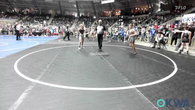 80 lbs Consi Of 8 #2 - Vincent Petro, Cowboy Wrestling Club vs Carleigh Clark, Lady Outlaw Wrestling Academy