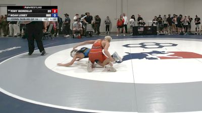 52 kg Cons. Sub-rd Of 16 - Tony Biondillo, Seasons Freestyle Club vs Noah Losey, Bishop McCort High School Wrestling