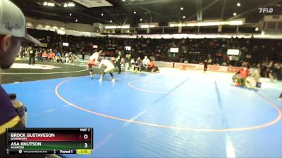 190 lbs Quarterfinal - Brock Gustaveson, Davenport vs Asa Knutson, Hanford