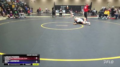 175 lbs Champ. Round 1 - Logan Powers, Central Iowa Wrestling Club /Team Intensity vs Beau Andrews, Iowa