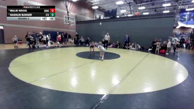 45 lbs Round 2 - Nashlin Barger, Small Town Grims vs Millie Kroul, Challis Blackheart Wrestling Club