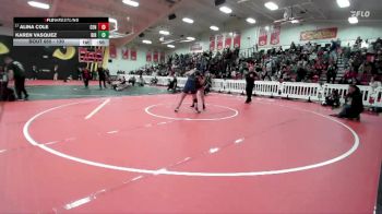 130 lbs Cons. Round 2 - Karen Vasquez, Birmingham vs Alina Cole, Centennial (Bakersfield)