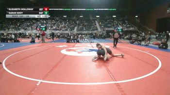 155 lbs 1st Place Match - Sarah Eddy, Rock Springs vs Elizabeth Holloway, Greybull/Riverside