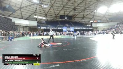 53 lbs Cons. Round 3 - Jesus Torres, Victory Wrestling-Central WA vs Jackson Caldwell, South West Washington Wrestling Club