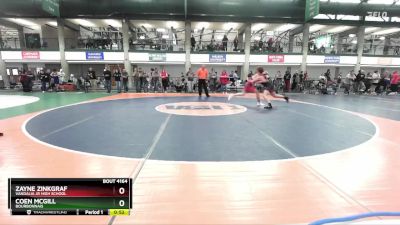 146-160 lbs Cons. Round 1 - Zayne Zinkgraf, Vandalia Jr High School vs Coen McGill, Bourbonnais