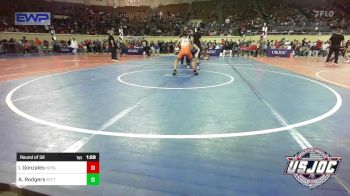 96 lbs Round Of 32 - Isaiah Gonzales, Wesley Wrestling Club vs Ayden Rodgers, Standfast