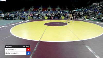 100 lbs Rnd Of 64 - Michael Kowalski, UT vs Chase Karenbauer, PA