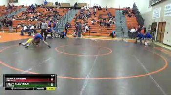 126 lbs Quarterfinal - Riley Kleshinski, Ontario vs Brock Durbin, Mapleton