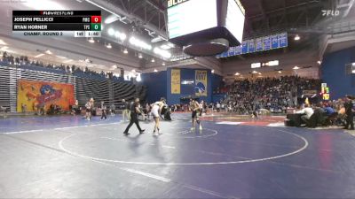 126 lbs Champ. Round 2 - Joseph Pellicci, Paramus Catholic vs Ryan Horner, The Peddie School