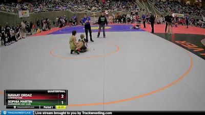 80 lbs Quarterfinal - Sophia Martin, Harrisburg Mat Club vs Navaay Ordaz, Cornerstone