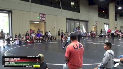 70 lbs Round 1 (16 Team) - Colt Eizel, North Desoto Wrestling Academy vs Case Holbrook, Gulf Coast WC