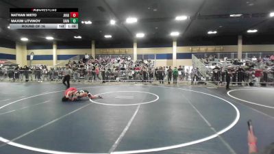 98 lbs Round Of 16 - Nathan Nieto, Juggernaut WC vs Maxim Litvinov, Savage House WC