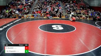 160 lbs Champ. Round 2 - Noah Filipovich, Marion Center Area Hs vs Andrew Bandish, Frazier