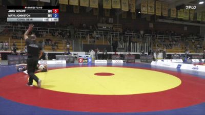 55kg (non-olympic) Cons. Semi - Abby Wolff, Saskatoon Wrestling Club vs Maya Johnston, Dinos Wrestling Club