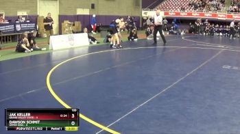 133 lbs 2nd Wrestleback (16 Team) - Jak Keller, Grand Valley State vs Dawson Schmit, Upper Iowa