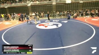 106 lbs Quarterfinal - Bronson Hubbard, Diamondville Wrestling Club vs Zeyden Anderson, Sheridan Wrestling Club