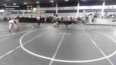 78 lbs Consi Of 4 - Braxten Serrano, Stout Wr Ac vs Luke Garcia, The Valley WC