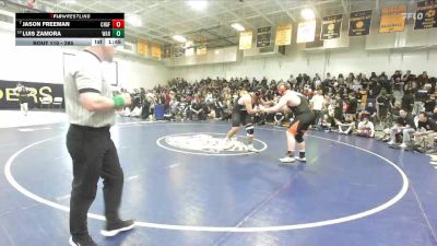 285 lbs Champ. Round 1 - Jason Freeman, Chaffey vs Luis Zamora, Warren