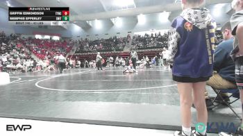 43 lbs Consi Of 8 #2 - Griffin Edmondson, Team Tulsa Wrestling Club vs Memphis Epperley, Smith Wrestling Academy