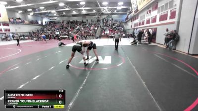 215 lbs Cons. Semi - Austyn Nelson, Morenci vs Prayer Young-Blackgoat, Coconino