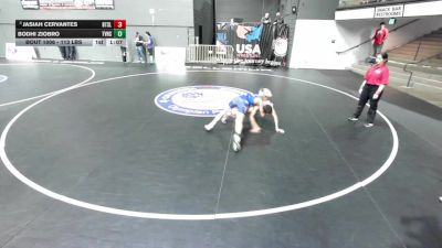 113 lbs Champ. Rd Of 64 - Jasiah Cervantes, Beat The Streets - Los Angeles vs Bodhi Ziobro, Temecula Valley High School Wrestling