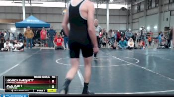 132 lbs Cons. Round 4 - Mavrick Marquett, Idaho Gold Wrestling vs Jace Scott, Unattached