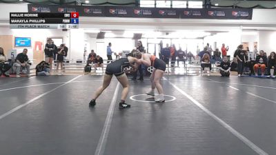 160 lbs 7th Place Match - Makayla Phillips, Purdue University Women's Wrestling Club vs Hallie Horine, Cowgirls Wrestling Club