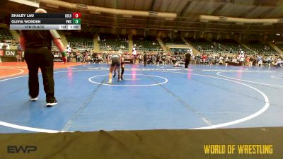 90 lbs 5th Place - Shaley Lau, Golden Backs MRTC vs Olivia Worden, Paola Wrestling Club