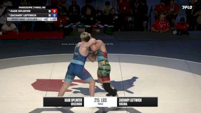 215 lbs 1st Place Match - Kade Splinter, Wisconsin vs Zachary Leftwich, Virginia