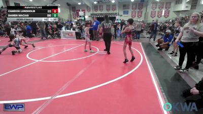 64 lbs Semifinal - Zane Nelson, Owasso Takedown Club vs Colten Sumrall, Harrah Little League Wrestling