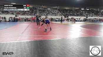 100 lbs Consi Of 32 #2 - Aiden Hillis, Norman Jr High vs Talon Peterpaul, Chickasha Wrestling