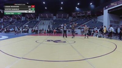 133 lbs Quarterfinal - Logan Woodard, Cumberland (Tenn.) vs Kortez Samuels, Andrew College