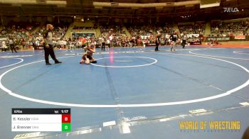 67 lbs Round Of 32 - Brayden Kessler, Kraken vs Jett Brenner, Grindhouse