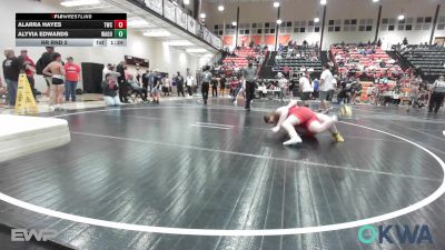 180-186 lbs Rr Rnd 2 - Alarra Hayes, Tahlequah Wrestling Club vs Alyvia Edwards, Wagoner Takedown Club