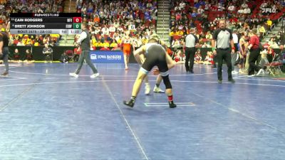 2A-132 lbs Cons. Round 4 - Cain Rodgers, North Fayette Valley vs Brett Johnson, Eddyville-Blakesburg-Fremont