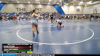 180 lbs Round 3 - Tevia Nau Rarick, Westlake vs Kyzie Potter, Bear River Wrestling Club