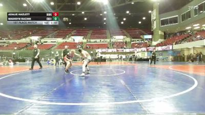 130 lbs 1st Place Match - Madisyn Racine, Minot Wrestling vs Adalie Hazlett, Butte Wrestling Club