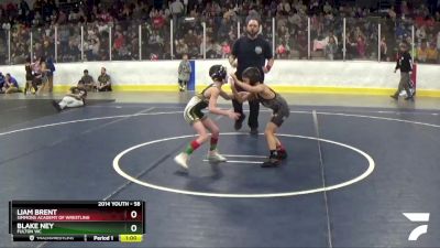 58 lbs Semifinal - Liam Brent, Simmons Academy Of Wrestling vs Blake Ney, Fulton WC