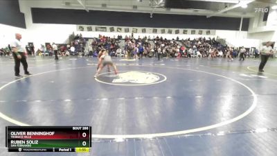 132 lbs Champ. Round 2 - Oliver Benninghof, Trabuco Hills vs Ruben Soliz, San Fernando