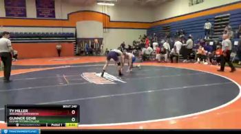 157 lbs Cons. Round 2 - Gunner Gehr, Elizabethtown College vs Ty Miller, Wisconsin-Whitewater