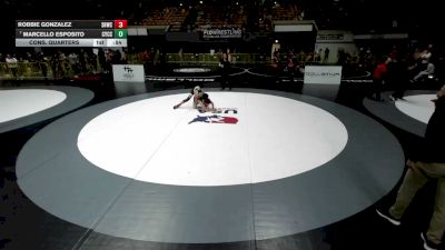 100 lbs Cons. Quarters - Robbie Gonzalez, Savage House Wrestling Club vs Marcello Esposito, Community Youth Center - Concord Campus Wrestling