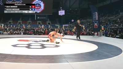 120 lbs Champ. Rd Of 64 - Max Berman, Florida vs Royce Wetzler, Virginia